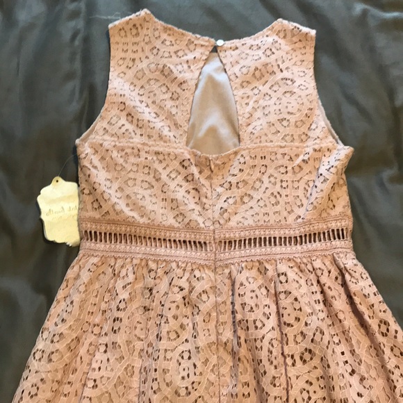 NWT Pink Lace Dress with Cut Out And Keyhole Back - Picture 4 of 4